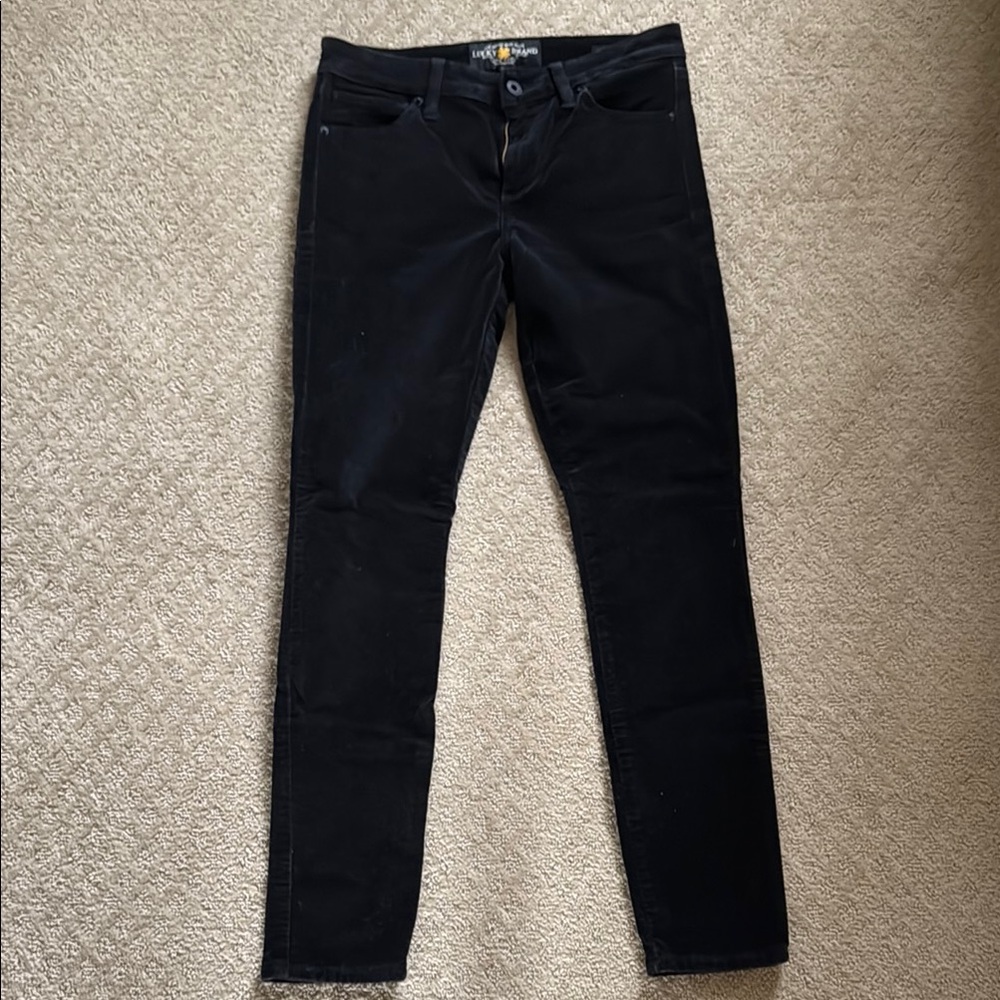 Women's Lucky Brand Corduroy Black Jeans